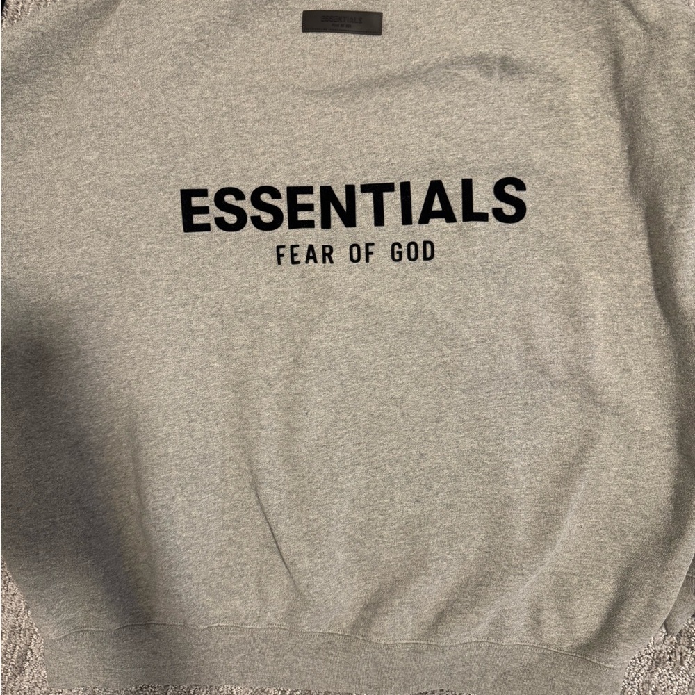 Essentials Gray Crewneck Sweater